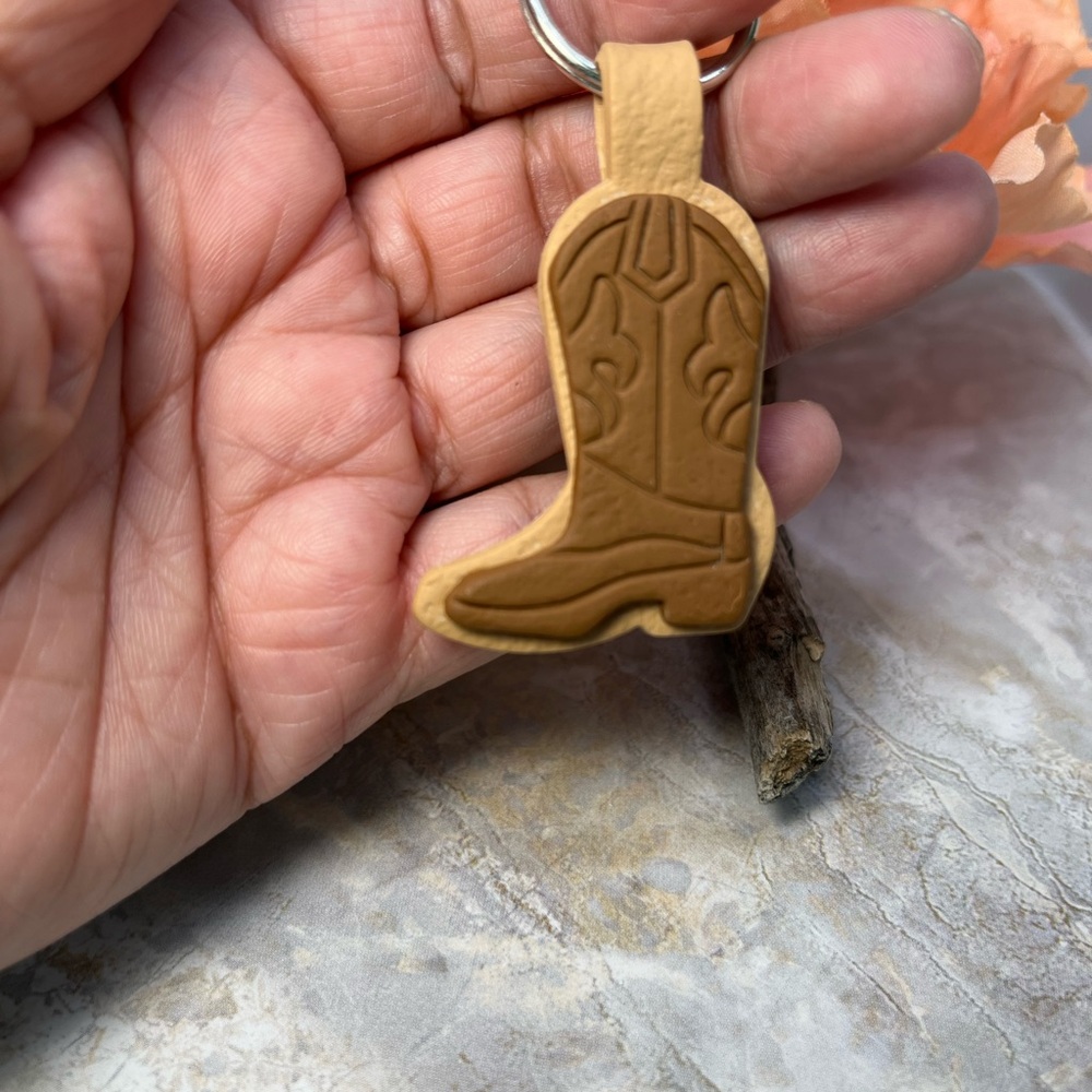 Cowboy Boot Keychain.